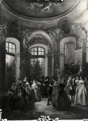 Tanz in einem Pavillon, ca. 1719-23